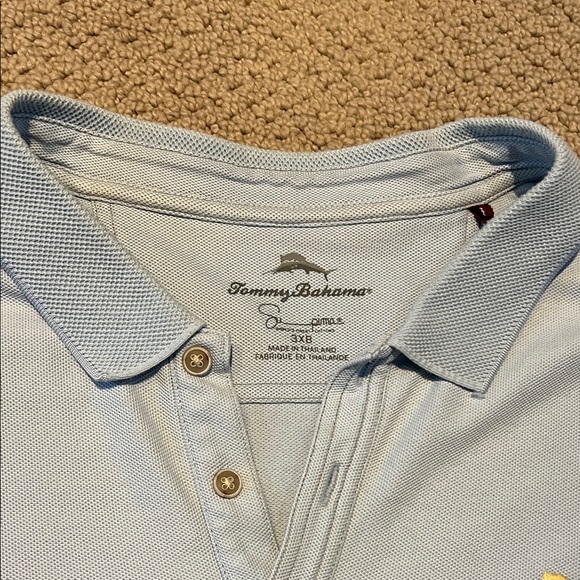 Tommy Bahama Sky Blue Polo with Yellow Embroidery - Picture 2 of 4